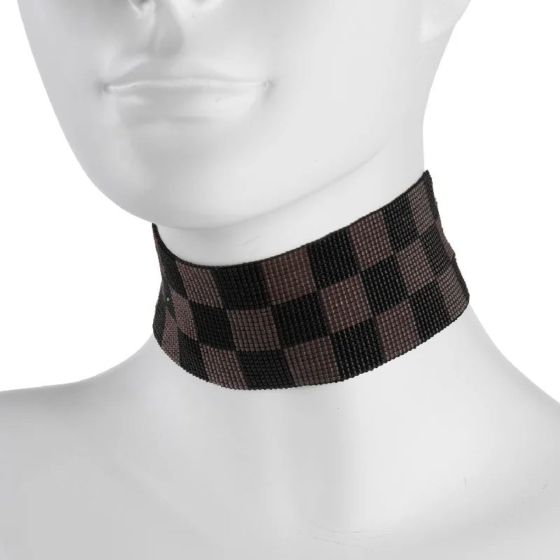 chic clothing for women’s evening gatherings -Rumi Choker - Black and Brown