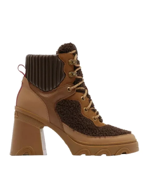 best women’s shoes for standing all day -Brex Heel Cozy Boots In Tawny Buff, Blackened Brown