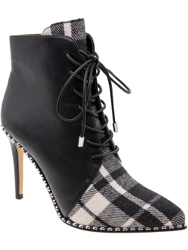 black/ivory plaid