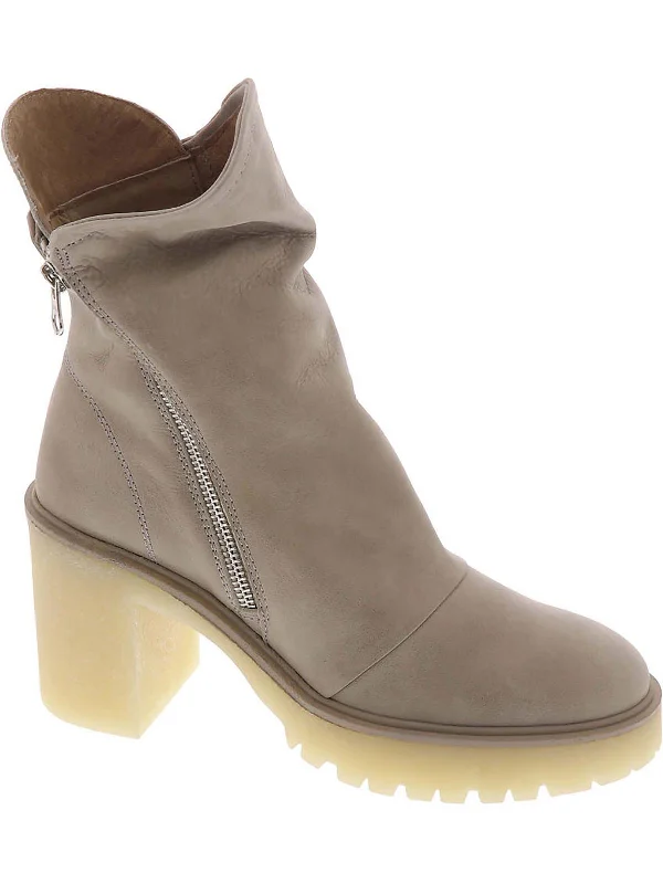 stylish women’s shoes for street fashion -Jack Zip Womens Leather Block Heel Ankle Boots