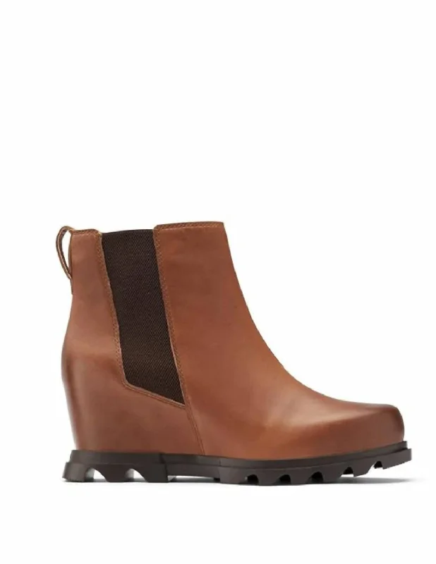 fashionable women’s sandals for summer outfits -Joan Of Arctic Wedge Iii Chelsea Boots In Hazelnut, Blackened Brown