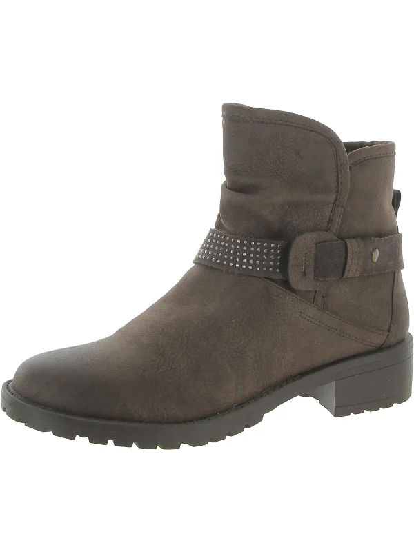 best shoes for women’s casual weekend trips -Moto Womens Pull On Lug So Ankle Boots