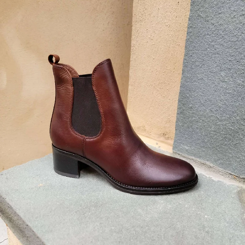 affordable women’s shoes for everyday wear -Women's Bronx Leather Boots In Brown  Leather