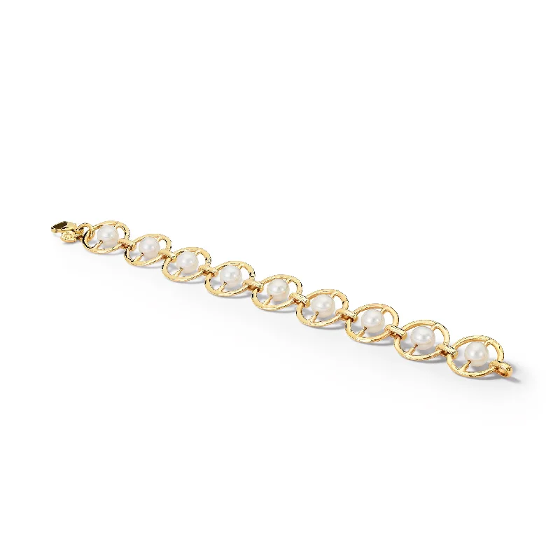 trendy women’s necklaces for every season -Archipelago Bracelet Yellow Gold - Pearl