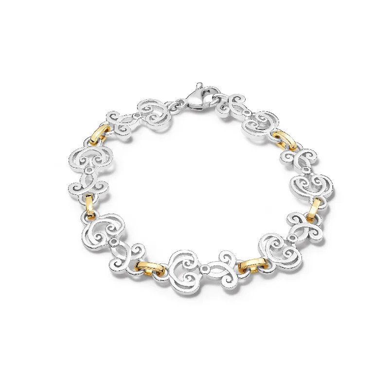 best pearl jewelry for women’s classic style -Ecurie Bracelet Yellow Gold & Silver