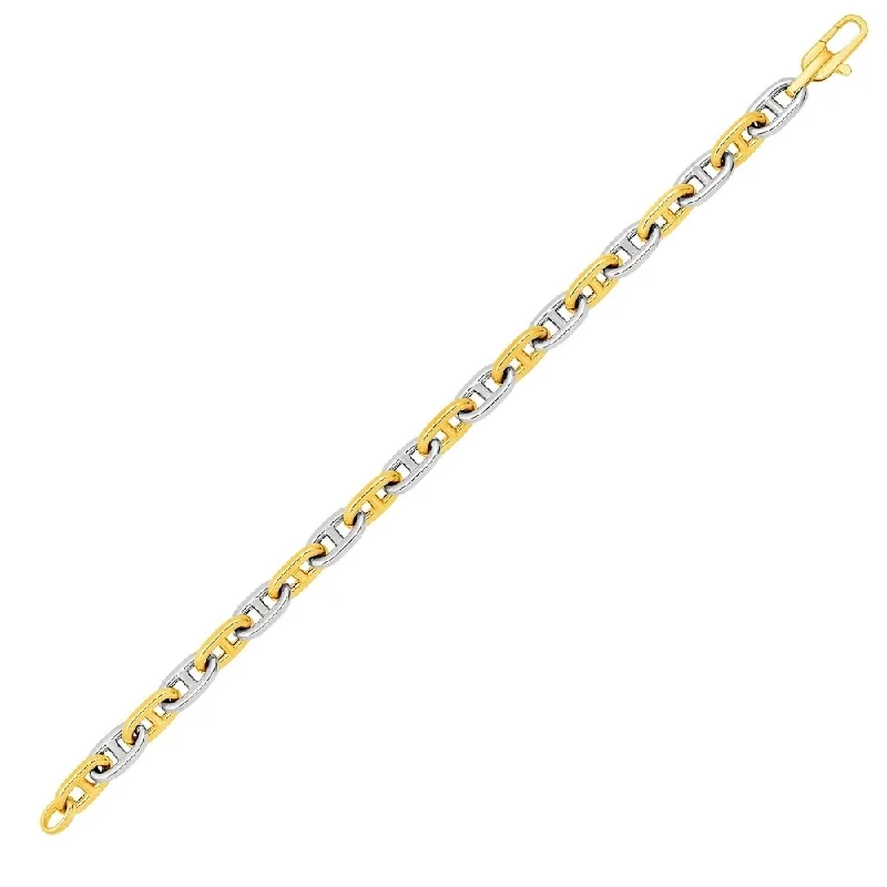 best diamond necklaces for women’s style -Mariner Link Bracelet in 14k Two-Tone Gold