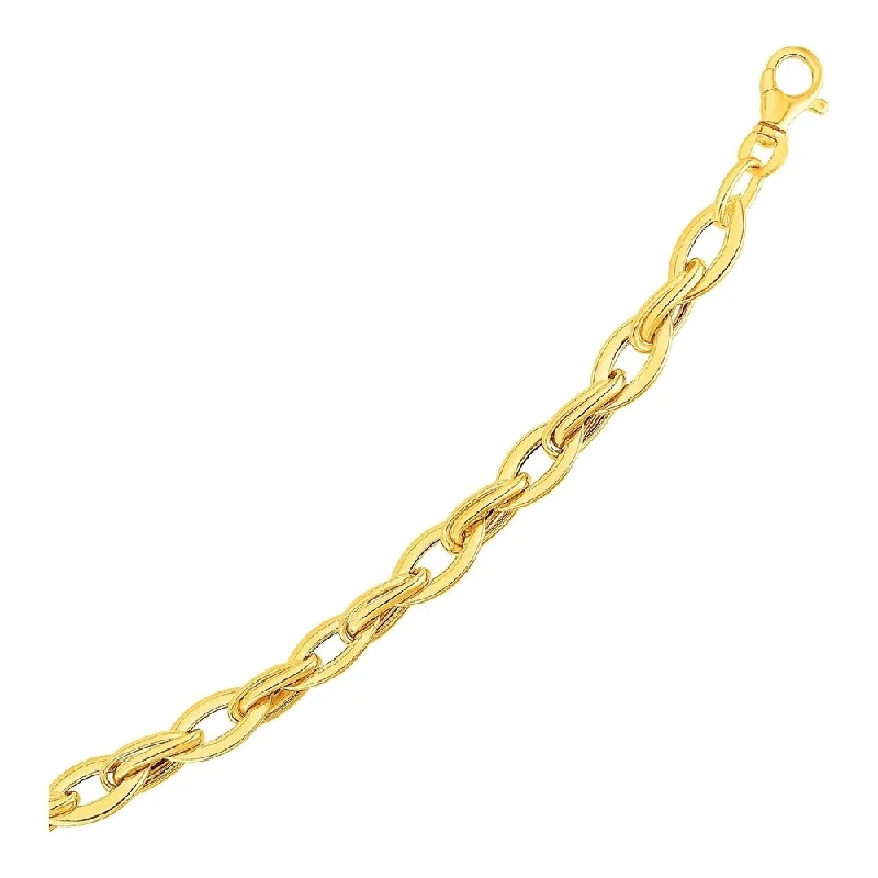 best diamond necklaces for women’s style -Marquise Link Bracelet in 14k Yellow Gold