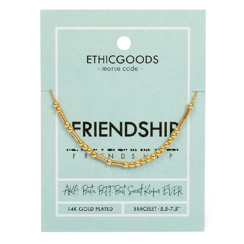 elegant earrings for women’s wedding parties -Morse Code "Friendship" Bracelet, Thailand