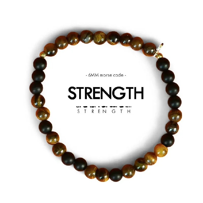 unique jewelry sets for women’s gift giving -Morse Code Unisex "Strength" Bracelet - Large, Thailand