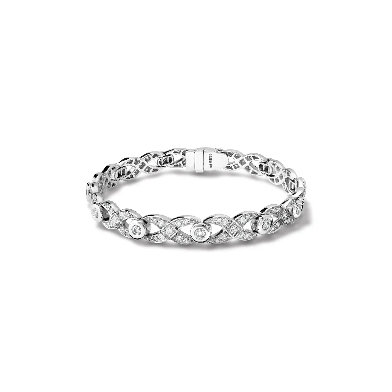 stylish necklaces for women’s date nights -Topkapi One Bracelet 18ct White Gold - Diamond