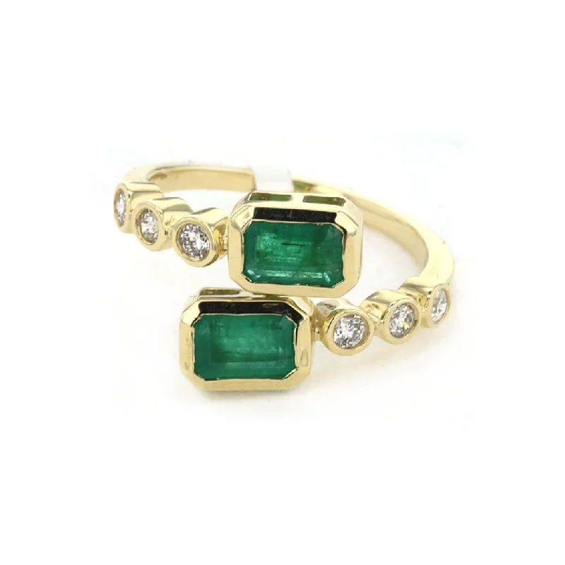 stylish women’s jewelry for bridal wear -Emerald & Diamond Ring