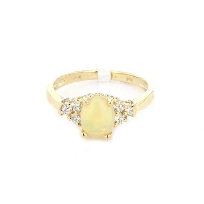 best diamond jewelry for women’s fashion -Opal & Diamond Ring