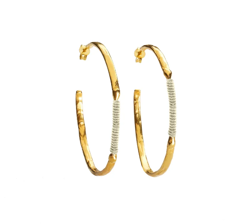 elegant rings for women’s bridal jewelry -Chromata Hoop | 24K Earrings