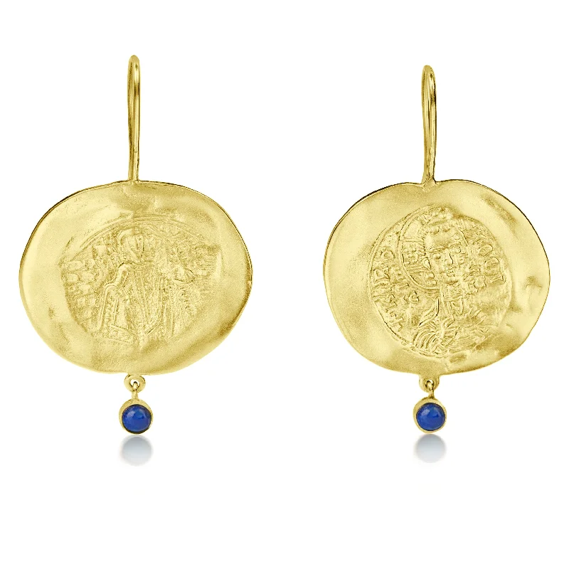 elegant earrings for women’s wedding parties -Constantinato | 24K Coin Earrings