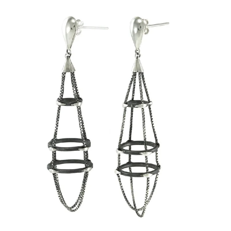 best bracelets for women’s wedding parties -Spider Tear Oxidized Silver Earrings