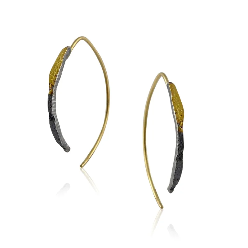 trendy earrings for women’s fall outfits -Tiny Talon Gold Hoop Earrings