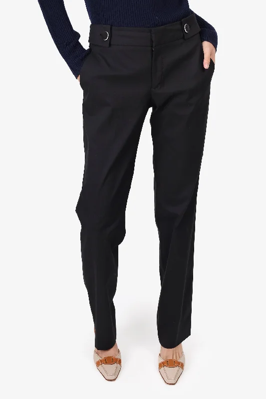 unique women’s skirts for office outfits -Gucci Black Straight Leg Trousers Size 44