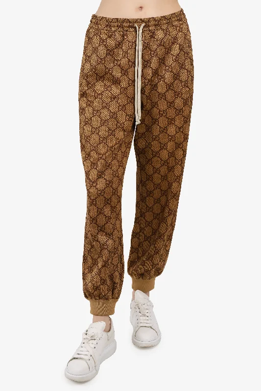 stylish women’s outerwear for winter days -Gucci Brown Guccisima Joggers Size M