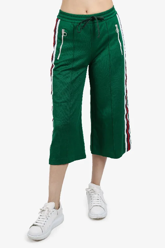 best women’s clothing for spring events -Gucci Green Striped Track Pants size X-Small