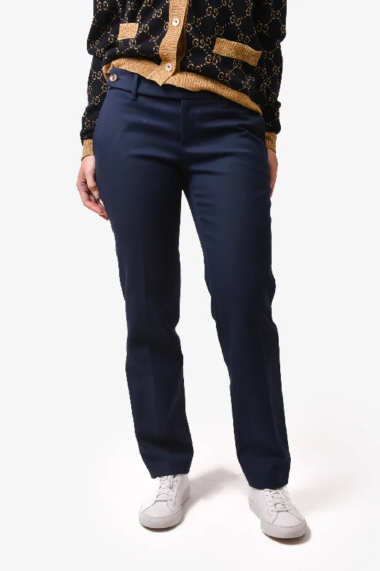 best winter dresses for women’s fashion -Gucci Navy Straight Trousers Est. Size 44