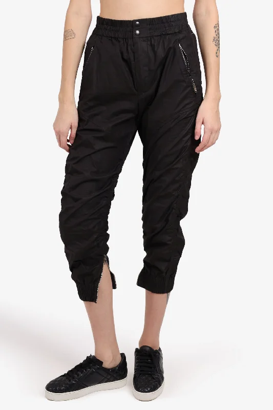 best women’s clothing for spring events -Isabel Marant Black Cotton Pleated Cargo Pants Size 36