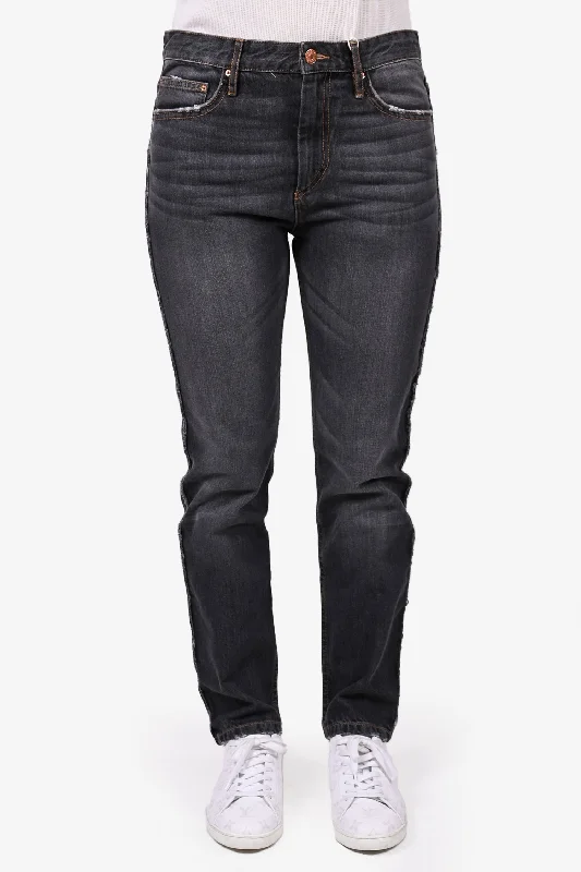 unique women’s skirts for office outfits -Isabel Marant Etoile Grey Washed Denim Straight Leg Jeans Size 38