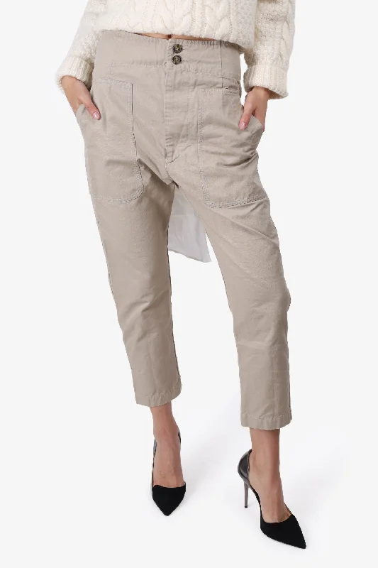 trendy women’s blouses for business attire -Isabel Marant Etoile Khaki Pants Size 34