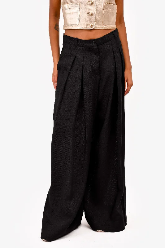 unique jumpsuits for women’s summer fashion -Jacquemus Black 'La Collectionneuse' Trousers Size 34