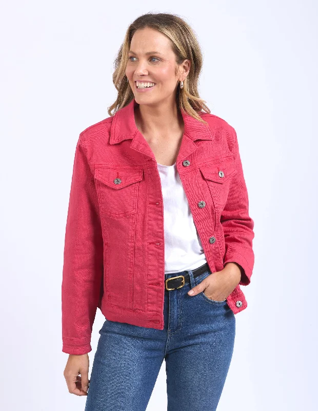 comfortable women’s dresses for everyday use -Elm Tilly Jacket Bittersweet Red