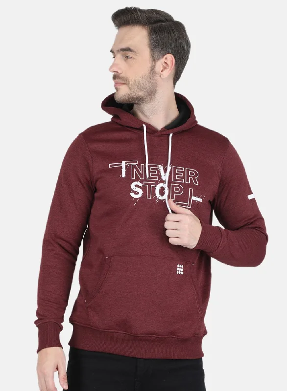 stylish cardigans for women’s office wear -Men Maroon Printed Sweatshirt