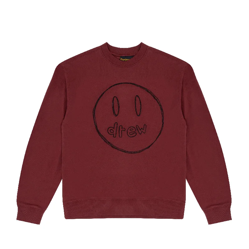 best women’s clothes for professional wear -sketch mascot crewneck - burgundy