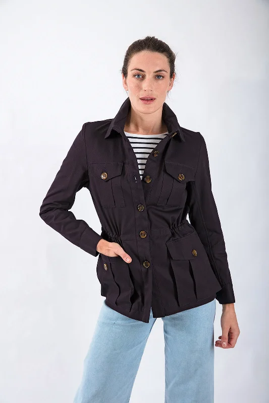 trendy women’s jackets for fall looks -Tracker Jacket in Navy