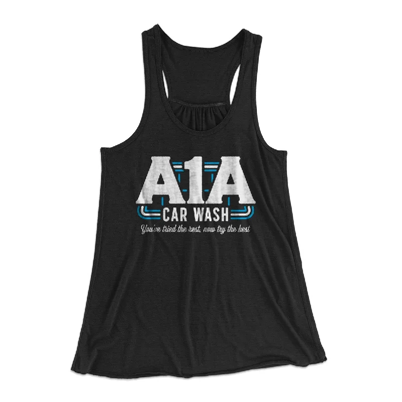 comfortable women’s leggings for everyday wear -A1A Car Wash Women's Flowey Tank Top