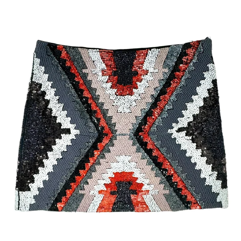 trendy women’s dresses for casual events -Beaded & Sequinned Mini Skirt By Zara Woman In Multi-colored, Size: Xs