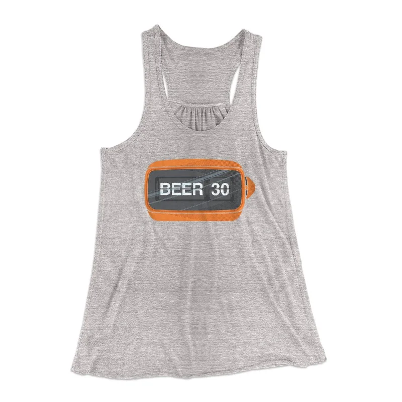 trendy women’s jackets for fall looks -Beer:30 Women's Flowey Tank Top