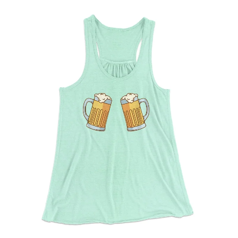 trendy women’s activewear for sports -Beer Bra Women's Flowey Tank Top