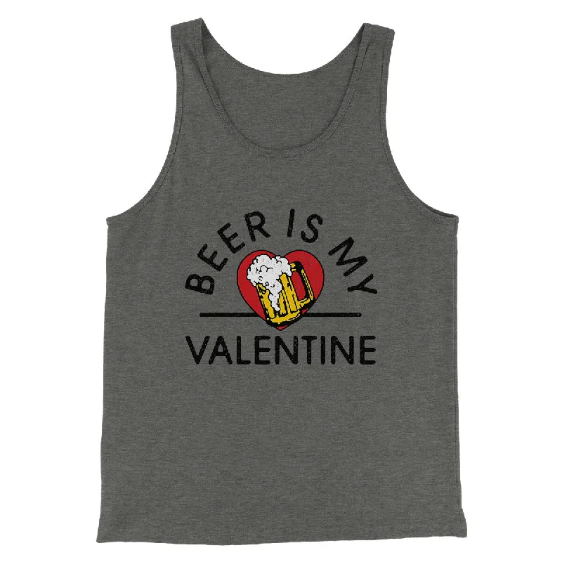 elegant blouses for women’s special events -Beer Is My Valentine Men/Unisex Tank Top