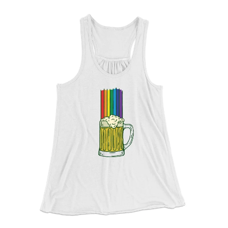 stylish women’s dresses for work functions -Beer Rainbow Women's Flowey Tank Top