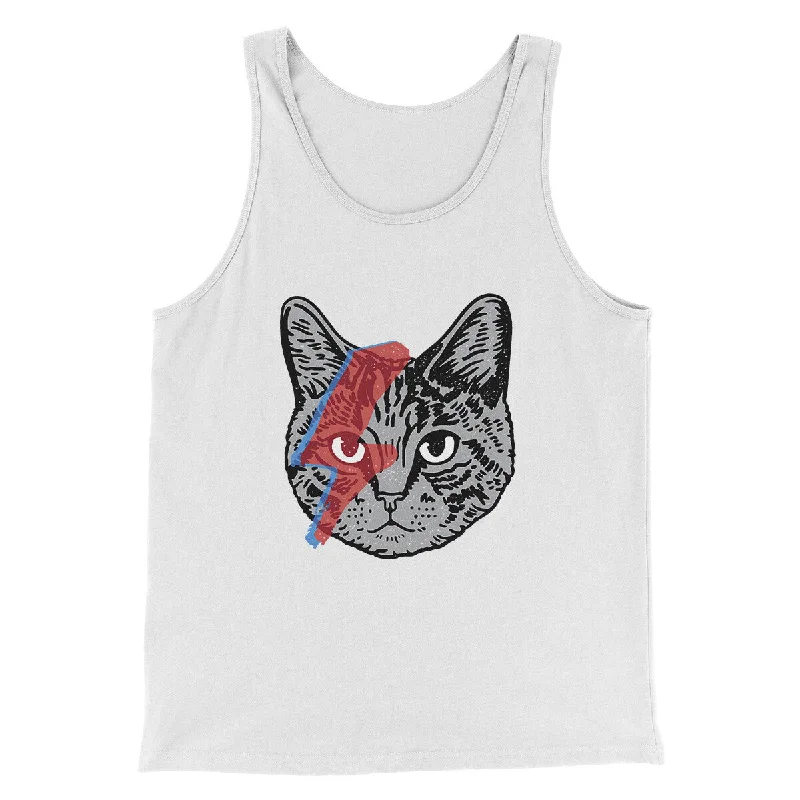 best winter coats for women’s fashion -Bowie Cat Men/Unisex Tank Top