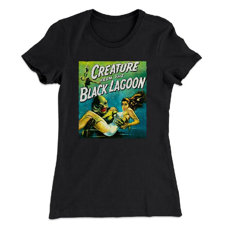 classic coats for women’s fall outfits -Creature Of The Black Lagoon Women's T-Shirt