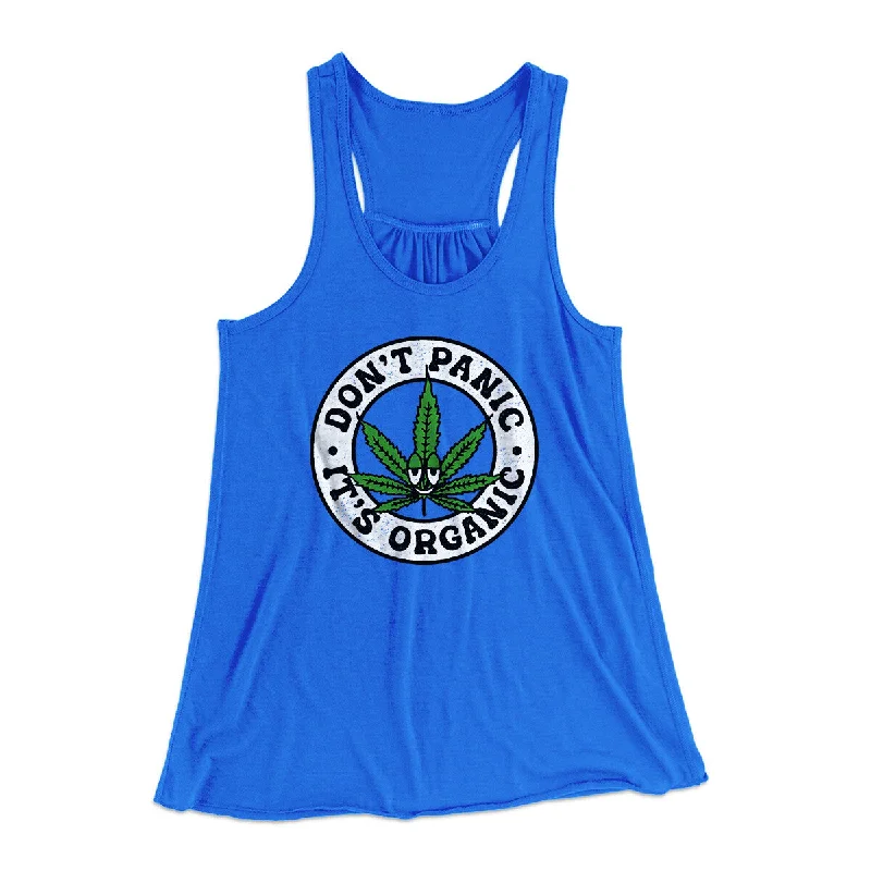 stylish blazers for women’s professional fashion -Don't Panic It's Organic Women's Flowey Racerback Tank Top