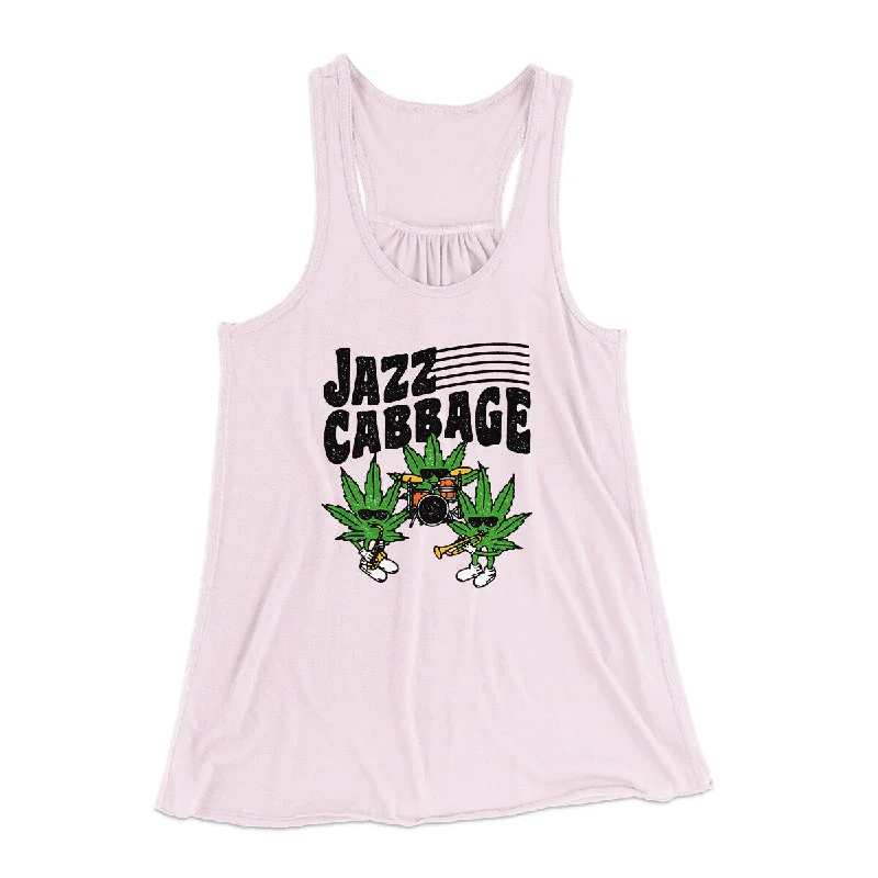 affordable summer clothing for women -Jazz Cabbage Funny Women's Flowey Racerback Tank Top