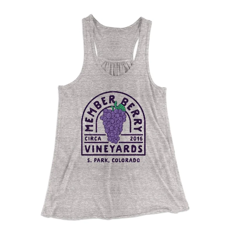 best clothing for women’s fitness routines -Member Berry Vineyards Women's Flowey Tank Top