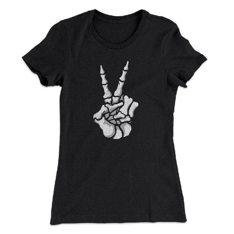 affordable casual outfits for women -Peace Skeleton Hand Women's T-Shirt