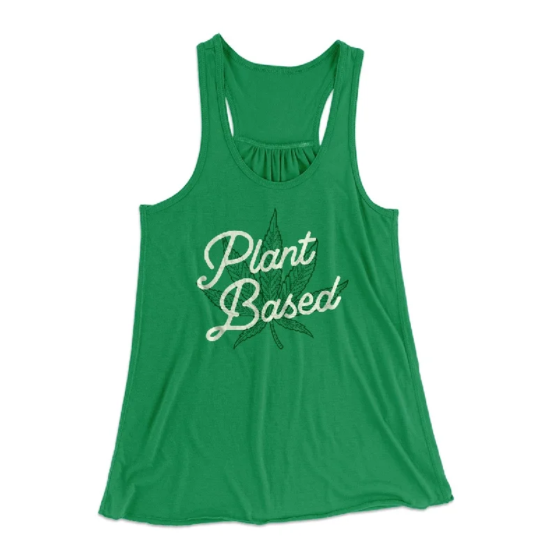 fashionable women’s clothing for all seasons -Plant Based Funny Women's Flowey Tank Top