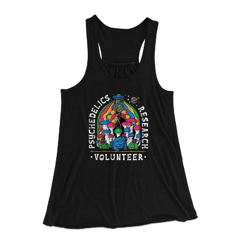 stylish women’s pants for business meetings -Psychedelics Research Volunteer Women's Flowey Tank Top