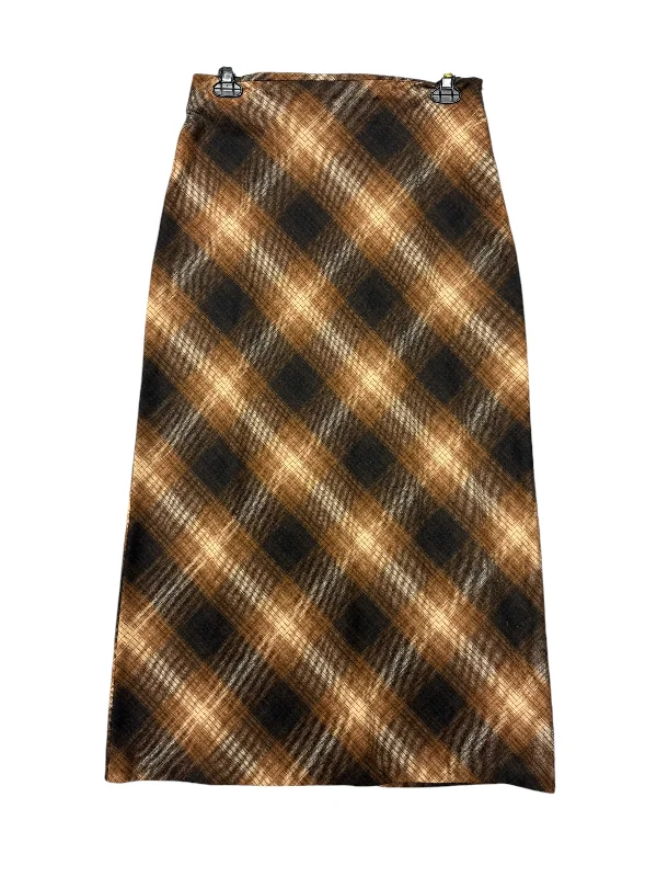 trendy women’s blouses for business attire -Skirt Maxi By Karen Kane In Brown, Size: 12