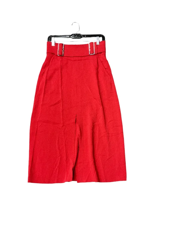 unique women’s skirts for office outfits -Skirt Midi By Alc In Red, Size: 4