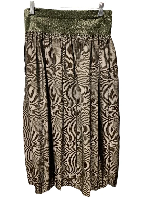 comfortable loungewear for women -Skirt Midi By J Mclaughlin In Brown & Green, Size: Xs