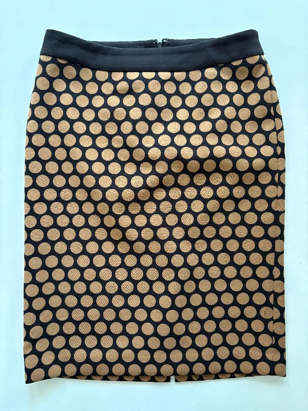 fashionable women’s tops for office style -Skirt Midi By Talbots In Polkadot Pattern, Size: 6